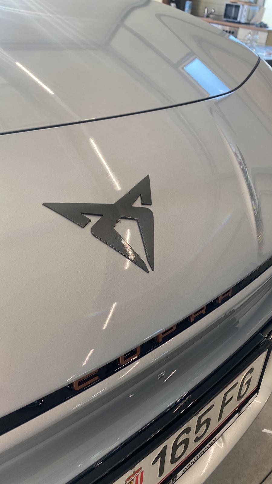 Foliertes Logo vorne