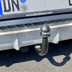 Borni nach Montage der abnehmbaren Kupplung für Fahrradträger